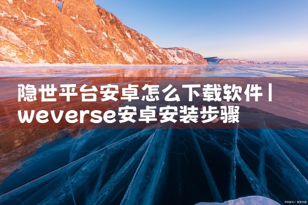 隐世平台安卓怎么下载软件