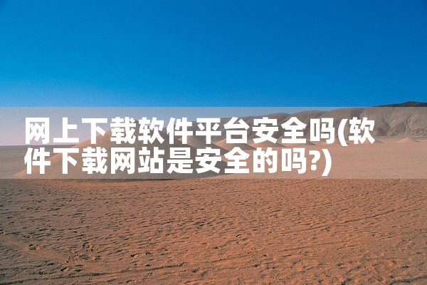 网上下载软件平台安全吗