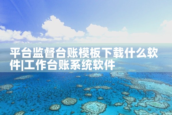 平台监督台账模板下载什么软件